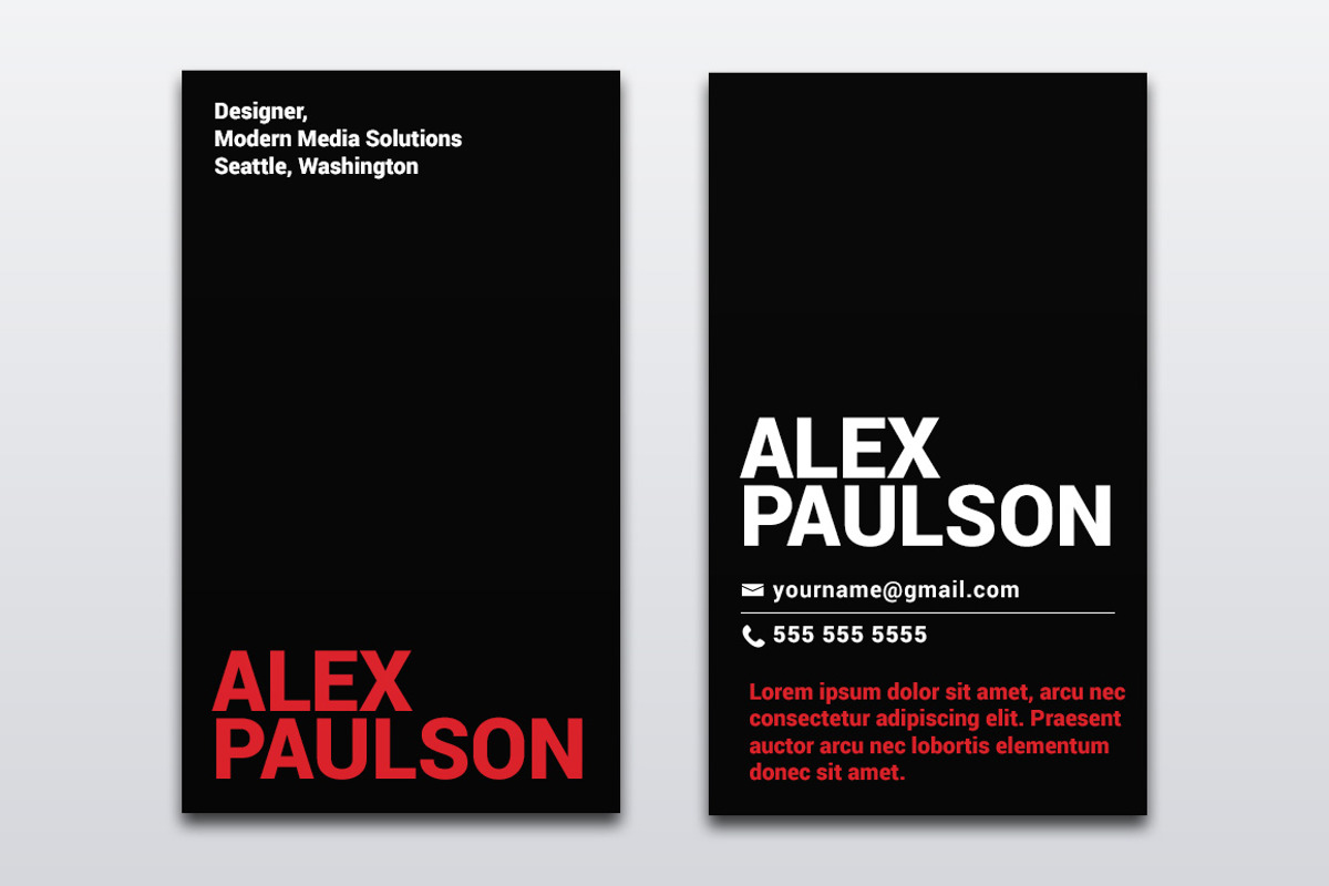 Simple Business Card Design 014, a Business Card Template by Nonaglyph Design (Photo 3 of 4)