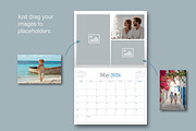 2026 Calendar. Photo Collage Layout. preview 3