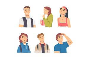 Man and Woman Looking and Focusing, a Person Illustration by TopVectors