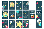 Space calendar animal austronauts, a Stationery Template by SiberianArt (Thumbnail 8 of 8)