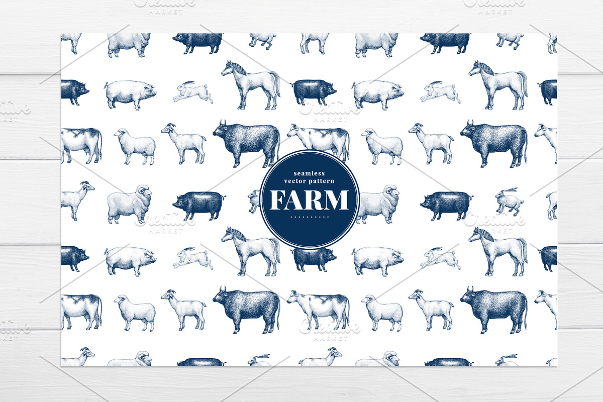 Farm Animals Vector Collection, an Animal Illustration by Lubov Illustrations Shop (Photo 4 of 4)