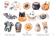 Cute Halloween Clipart, a Decorative Illustration by MockupWizard (Thumbnail 2 of 4)