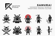 Samurai & Cherry Blossom, a Solid Icon by Akatype Studio (Thumbnail 1 of 3)