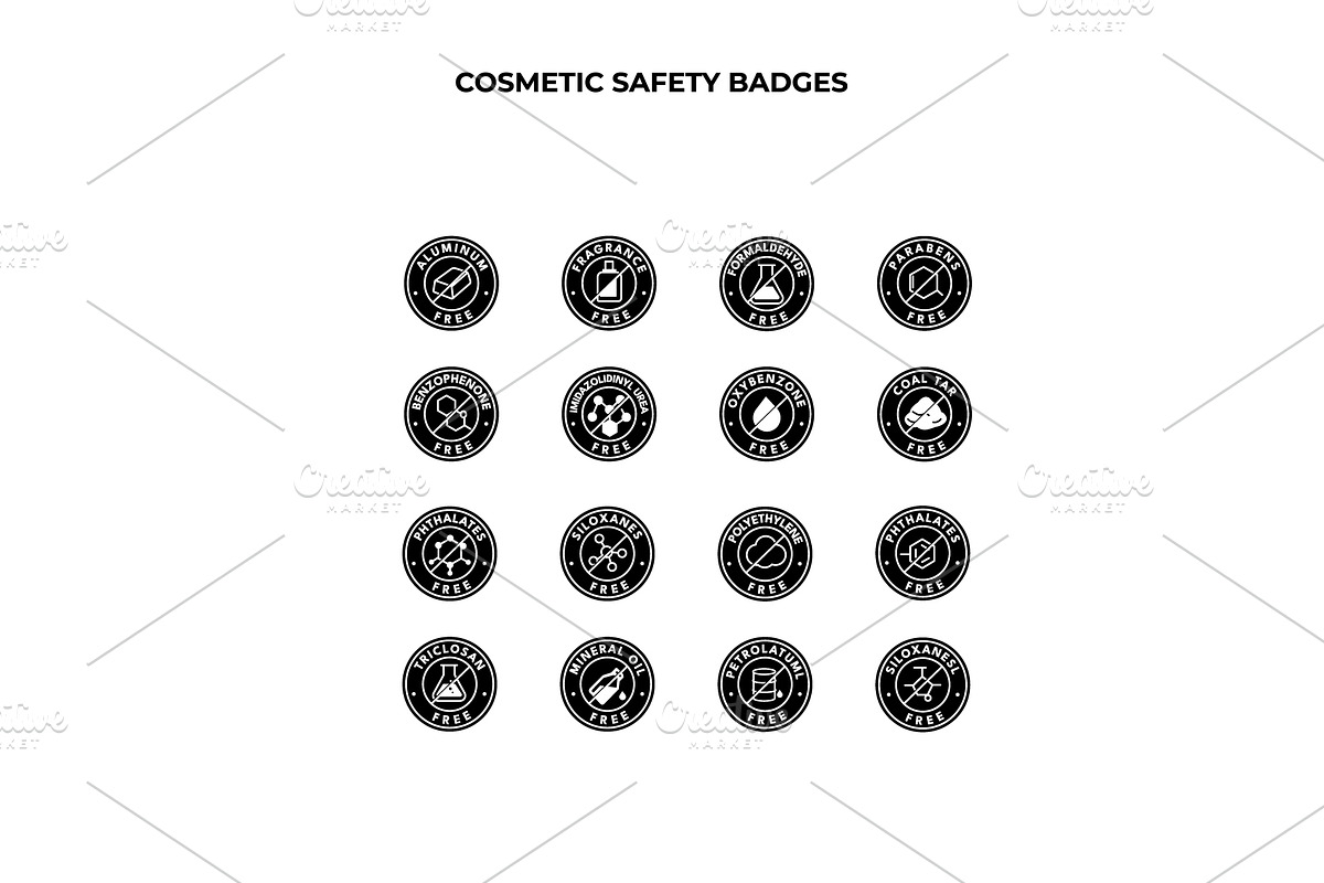 Cosmetic Safety Icons, a Solid Icon by e-artdesign (Photo 3 of 3)