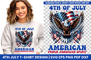 American USA Flag T-Shirt Design SVG, a Seasonal Illustration by Creative Arslan (Thumbnail 1 of 5)