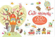 Big set of cute characters, an Animal Illustration by Anna Guz's Store (Thumbnail 1 of 7)
