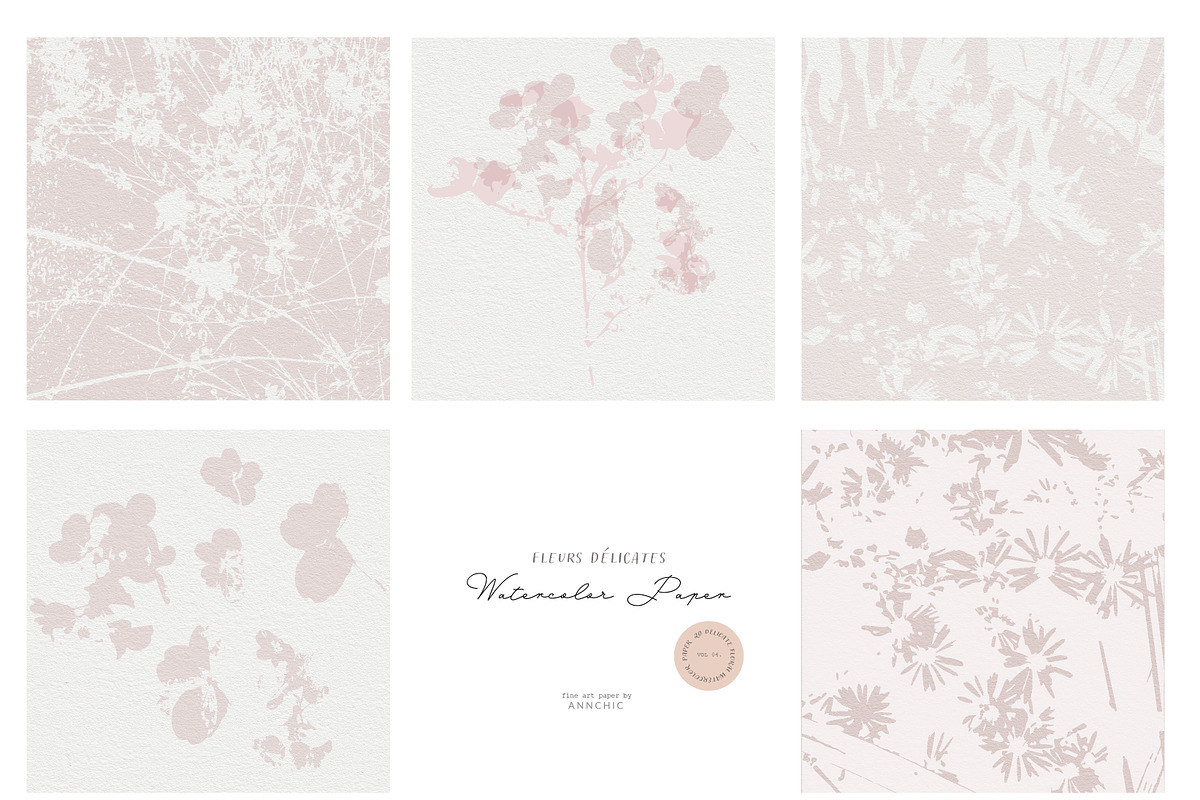 BUNDLE Floral watercolor paper, a Texture Illustration by Anna Sokol (Photo 35 of 71)