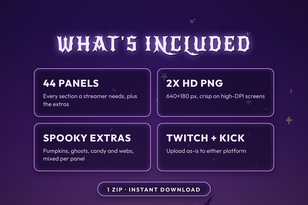 Halloween Twitch & Kick Panels, an Object Graphic by Gear Store (Photo 6 of 7)