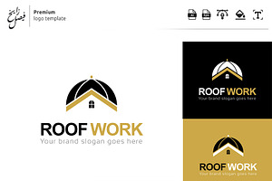 Roof Work Logo Template