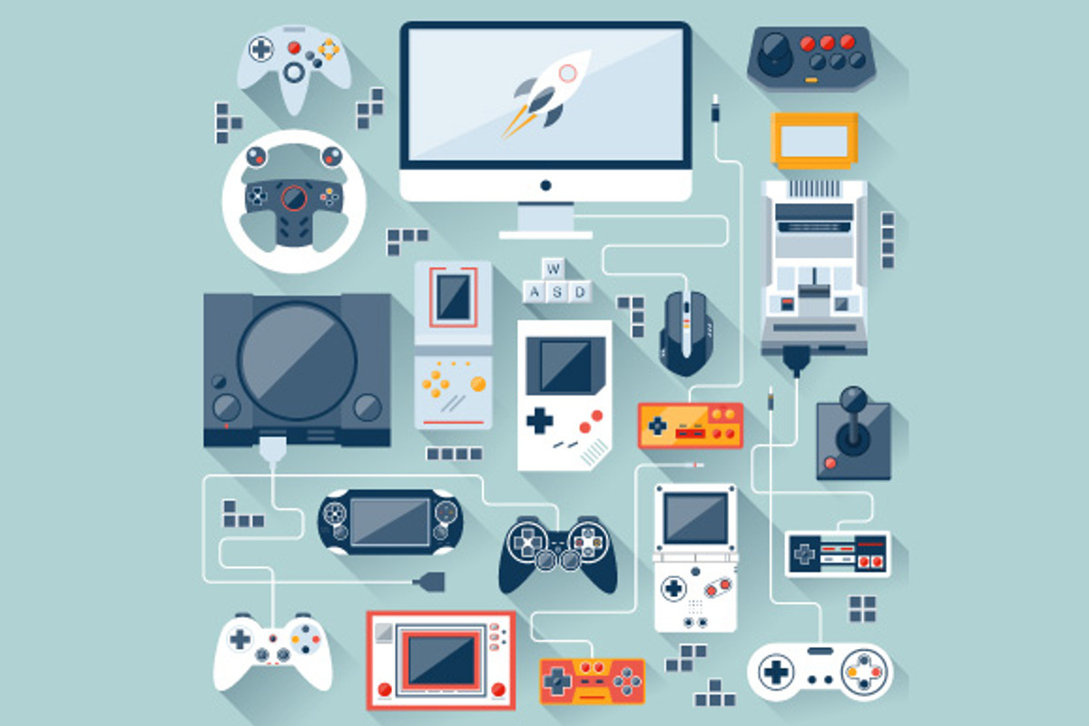 Game Devices in Flat Style, a Templates & Theme by karnofff (Photo 2 of 5)
