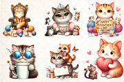 Funny Cat Mother's Day Clipart, an Animal Illustration by DreamCafeArt (Thumbnail 3 of 6)