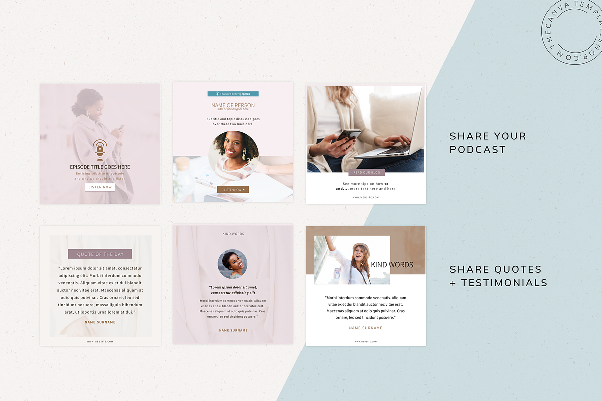 Eva Instagram Squares Canva Template, a Templates & Theme by The Canva Template Shop (Photo 6 of 7)