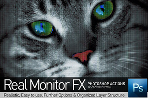 Real Monitor FX Photoshop Action