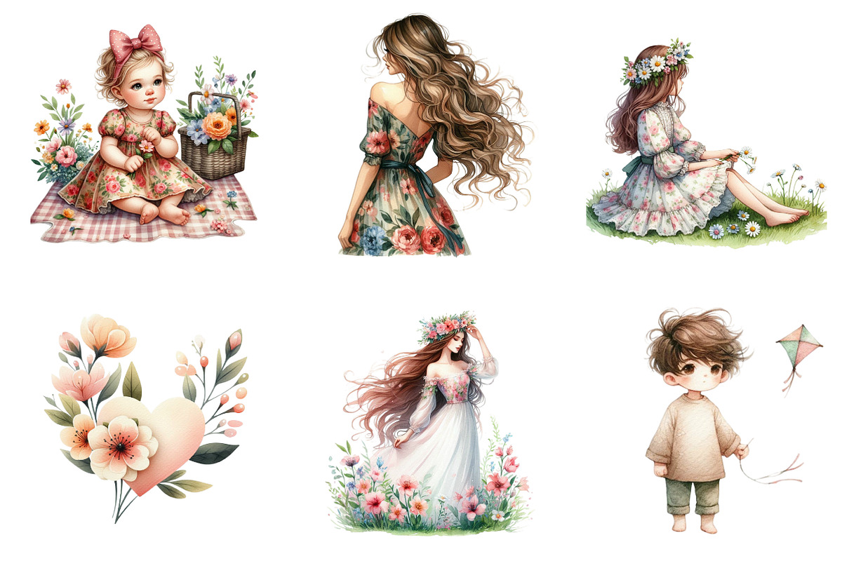 Mothers Day Clipart, an Illustration by CreationArt (Photo 5 of 7)