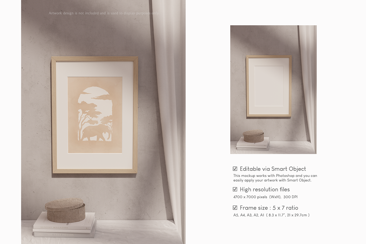 Artwork Frame Mockup Bundle Vol 1, a Print Template by Lelu Art Design (Photo 6 of 8)