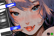 Anime Soft Style Procreate Brushes, a Brush Add-On by Nuclear Brushes (Thumbnail 3 of 7)