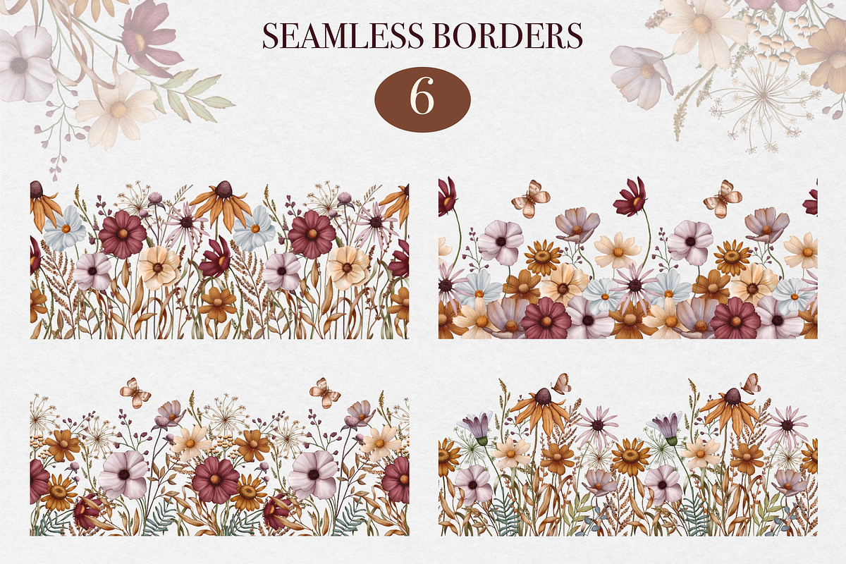 Autumn Meadow Watercolor Collection, a Seasonal Illustration by DiashaArt (Photo 7 of 10)