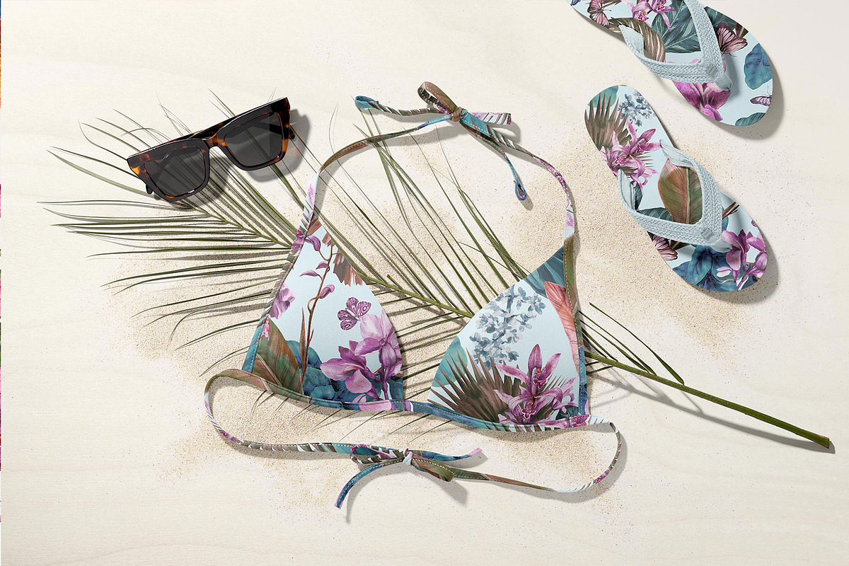 Mariposa. Tropical pattern, a Pattern Graphic by emeraldthue (Photo 2 of 6)