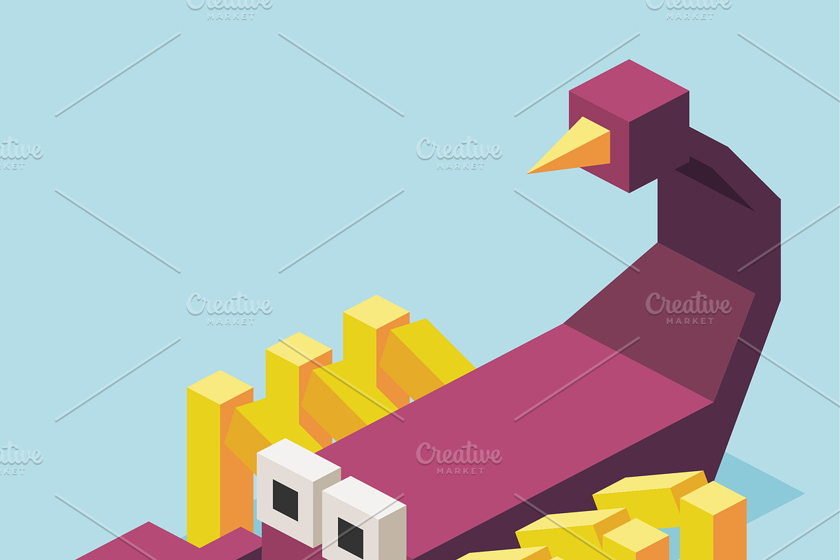 3D Illustration Isometric Collection, an Animal 3D Model by Designbytowo (Photo 9 of 16)