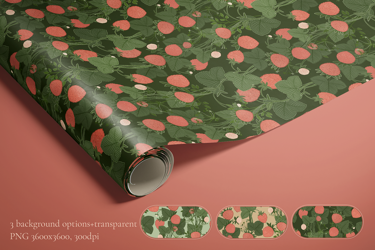 Strawberry Jam – Patterns & Clipart, a Pattern Graphic by PenguinArtStudio (Photo 9 of 14)