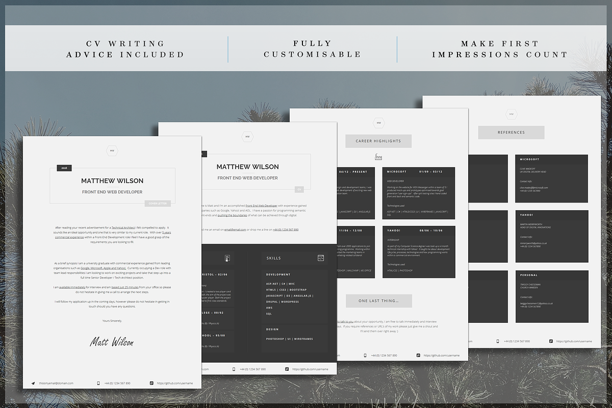 Web Developer CV / Technical Resume, a Resume Template by introDuice - CV / Resumes (Photo 7 of 7)
