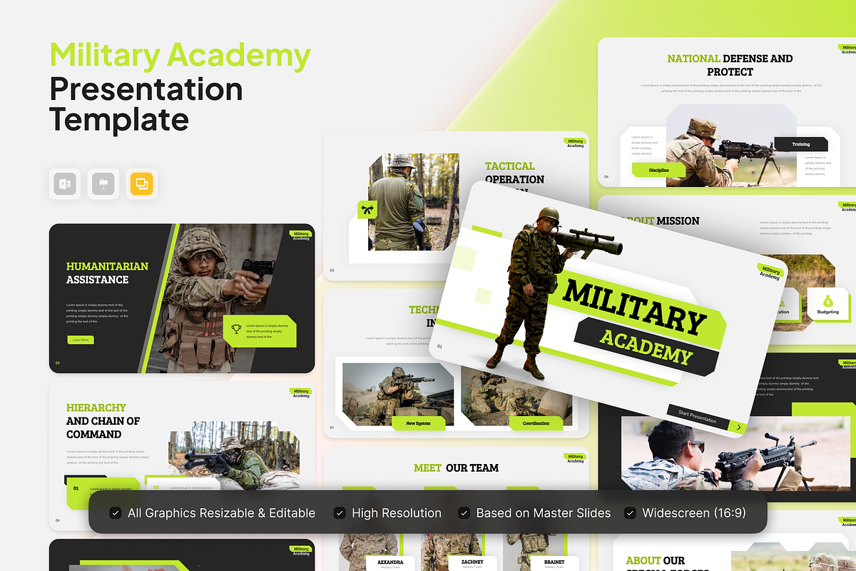 Military Academy Google Slide, a Presentation Template by Annora Studio (Photo 1 of 5)