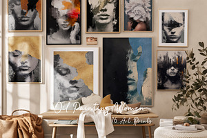 modern female portrait prints