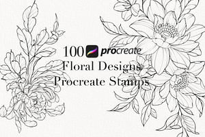 Procreate flower stamp