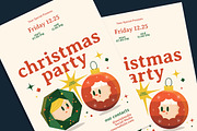 Fun Christmas Party Flyer, a Flyer Template by Gumico Studio. (Thumbnail 2 of 3)