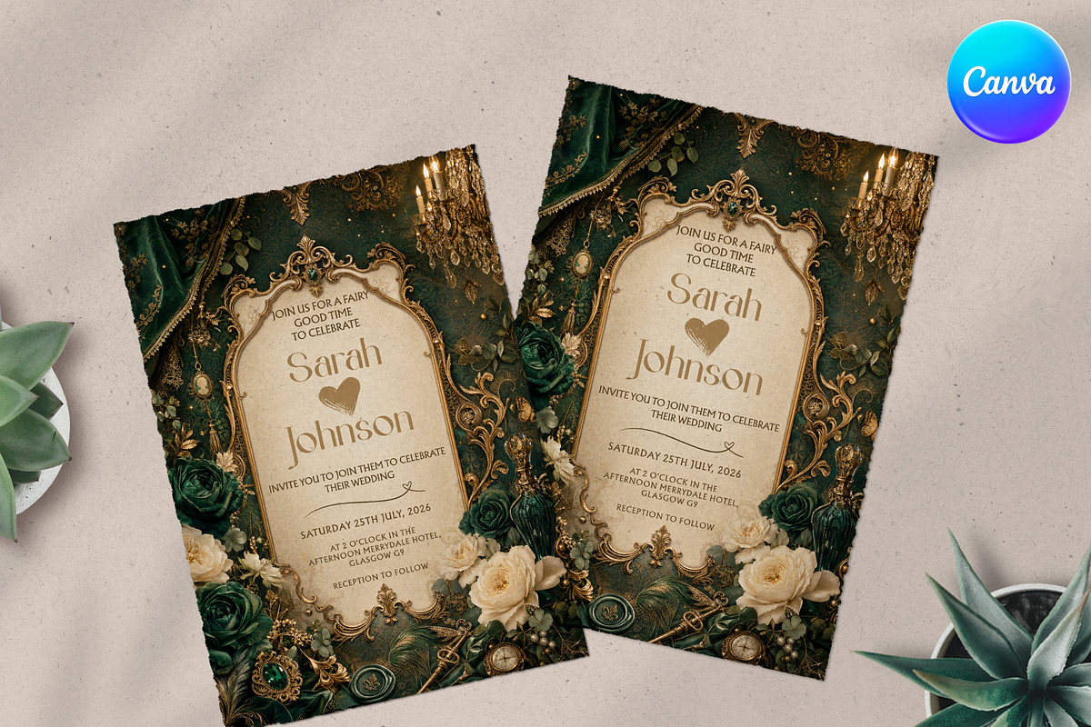 Luxury Wedding Invitation Template, an Invitation Template by InvitingStorys (Photo 4 of 12)