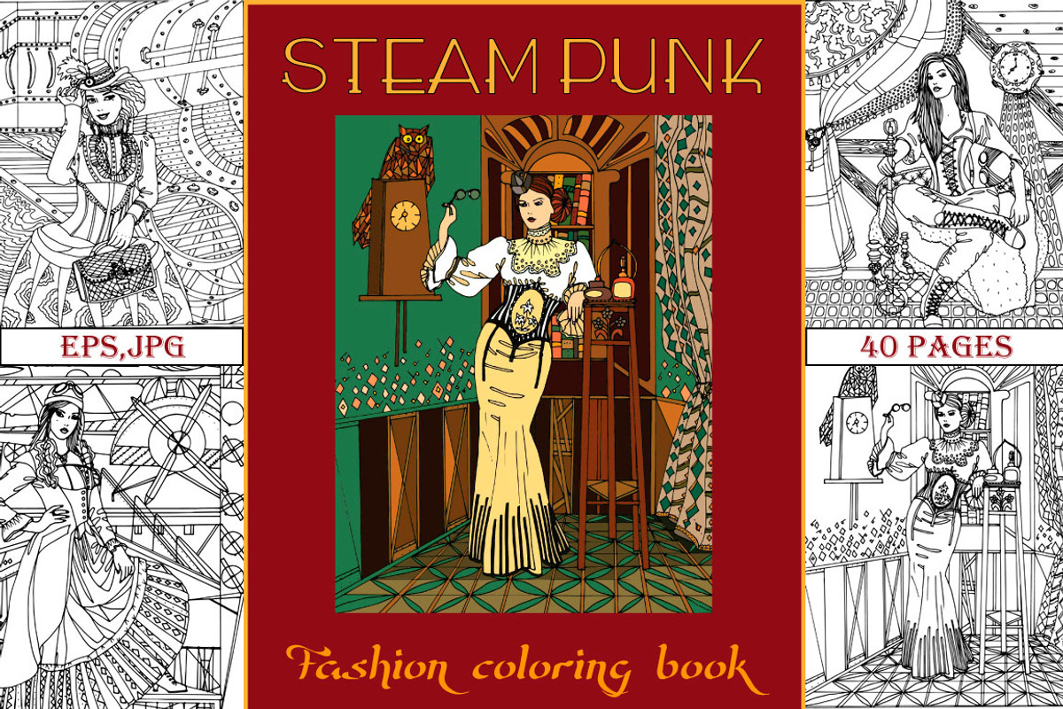 Steam-punk coloring book, an Illustration by ivanushka-art (Photo 2 of 5)