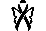 Breast Cancer Ribbon with Butterfly, a Seasonal Illustration by balal (Thumbnail 14 of 17)