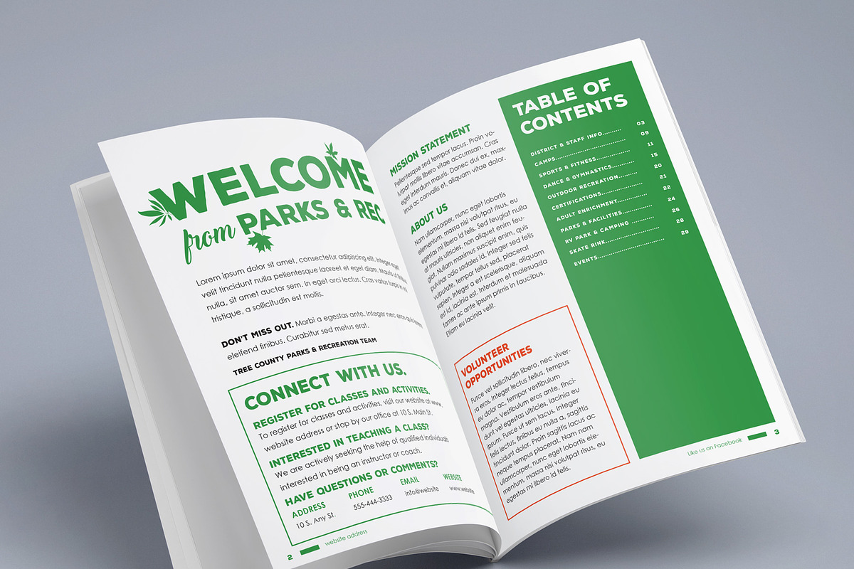 Parks & Recreation Schedule Brochure, a Magazine Template by vernitabashe (Photo 1 of 4)
