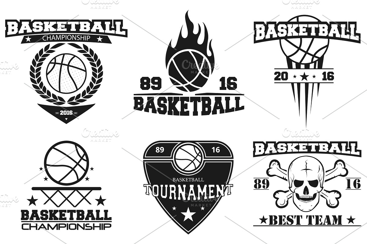 Great set of basketball logo,emblems, an Object Illustration by pashigorov (Photo 4 of 17)