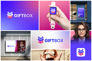 GiftBox - Modern & Vibrant Gift Logo, a Branding & Logo Template by gdrony