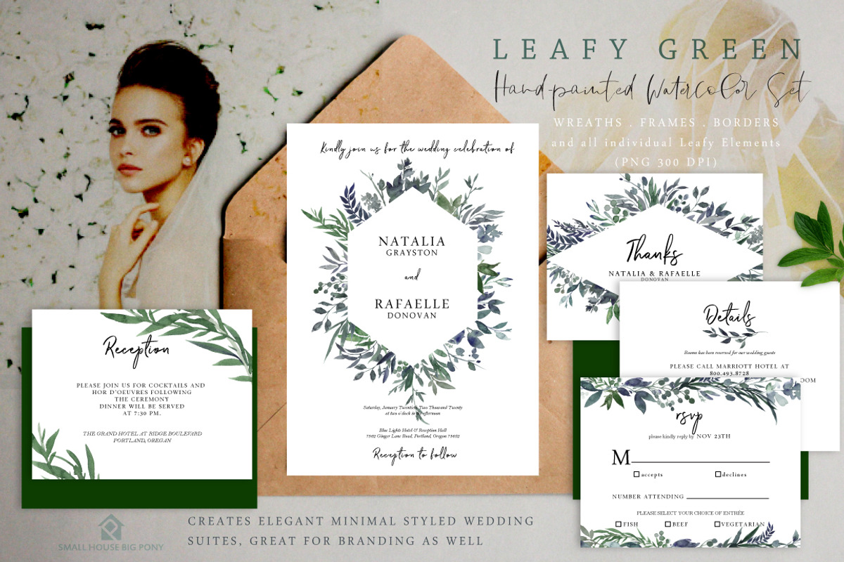 Leafy Green - Watercolor Set, a Graphic by SmallHouseBigPony (Photo 3 of 13)