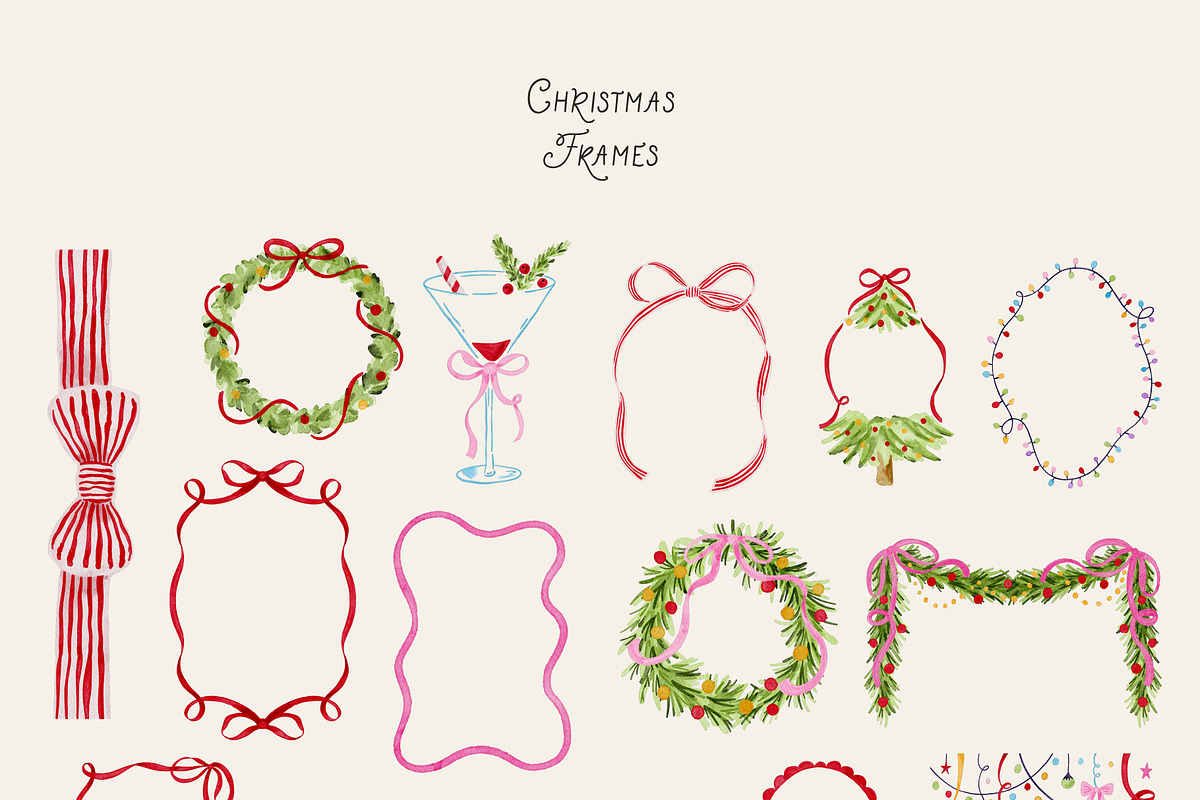 Watercolor Christmas Collection, an Object Graphic by AnnArt (Photo 3 of 9)