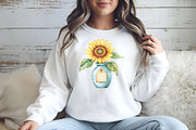 Sunflower Mother's Day Clipart, an Illustration by Watercolor design (Thumbnail 8 of 12)