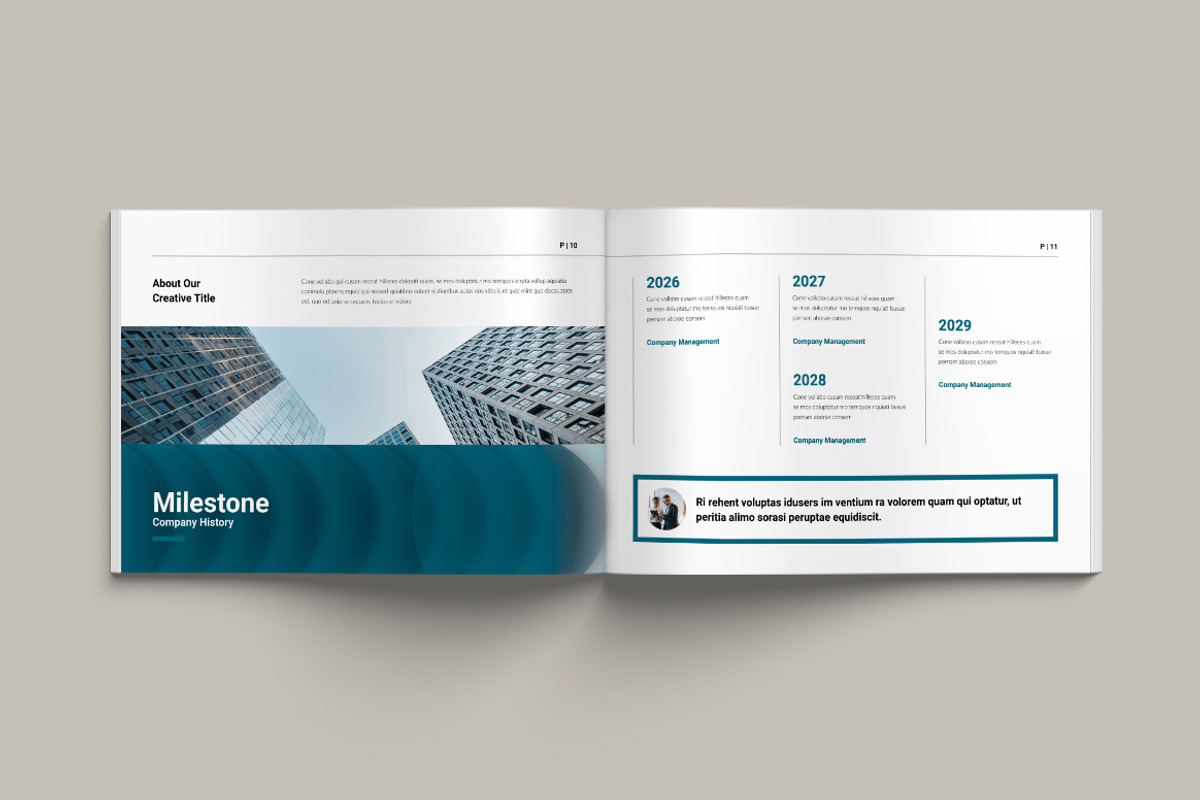 Annual Report Landscape Layout, a Brochure Template by Pixelpick (Photo 6 of 9)