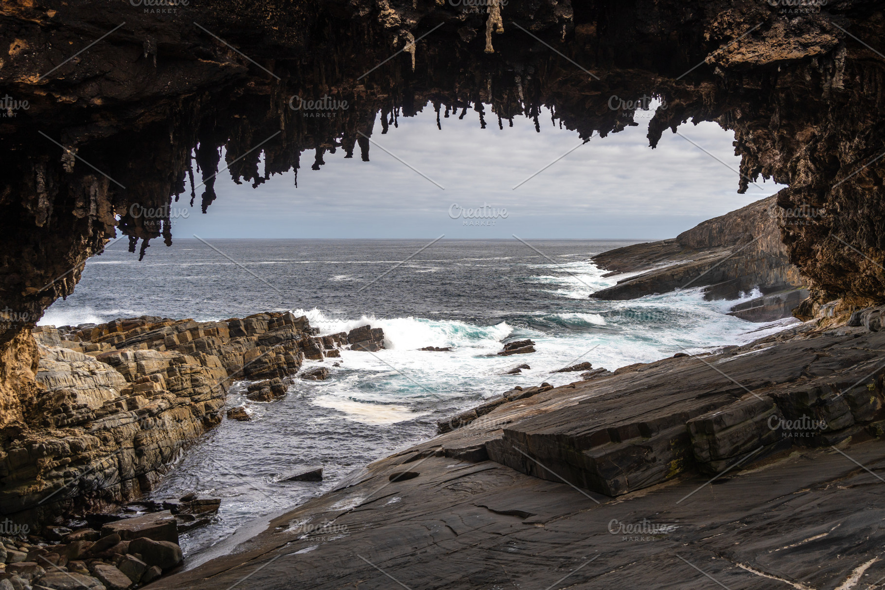 Admirals Arch rock formation at Cape Du Couedic, Flinders Chase,, a Nature Photo by GoodGoods