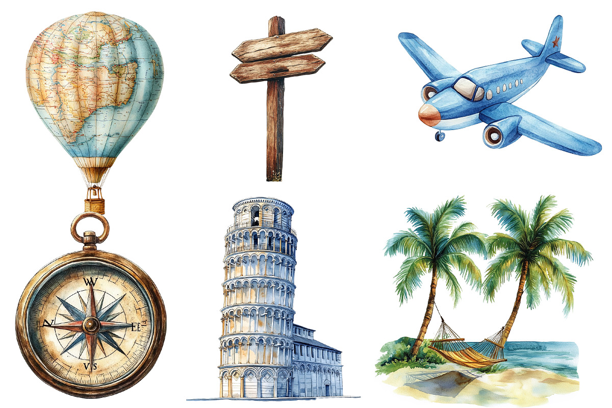 Adventure Around the World Clipart, an Illustration by Designworld (Photo 3 of 6)