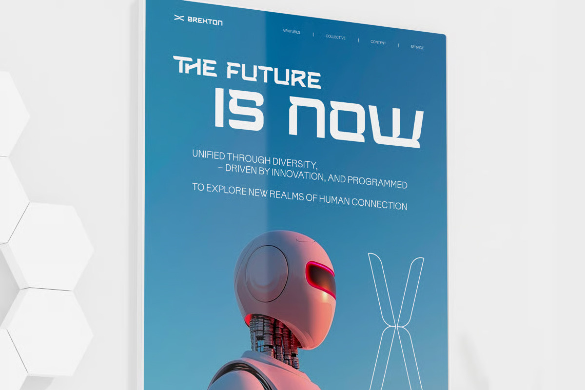 Brexton – Futuristic Display Font, a Sans Serif Font by Brand Earth (Photo 4 of 7)
