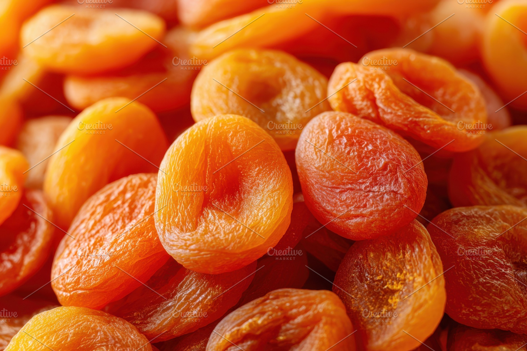 Background of sweet dried apricots, a Food & Drink Photo by AlyaAnd