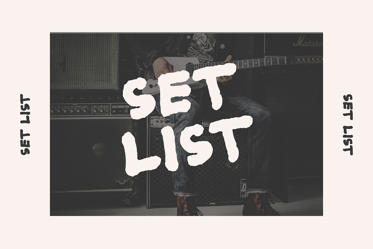 Set List, a Sans Serif Font by Midnight Grim (Photo 1 of 5)