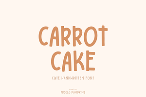 CARROT CAKE Font