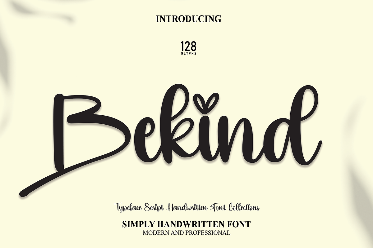Bekind | Script Font, a Script Font by Scratchones (Photo 1 of 8)