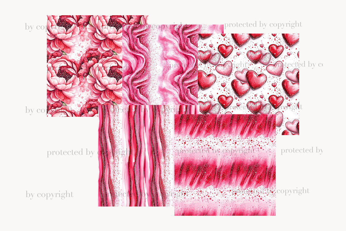 Valentine's Day Seamless Pattern, a Pattern Graphic by GlamArtZhanna (Photo 3 of 4)
