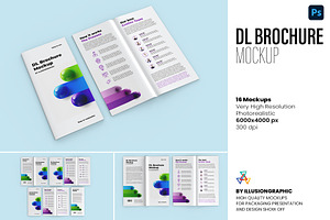 DL Brochure Mockup - 16 Views