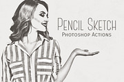 Pencil Sketch Photoshop Actions, an Action Add-On by Creativetacos (Thumbnail 1 of 7)