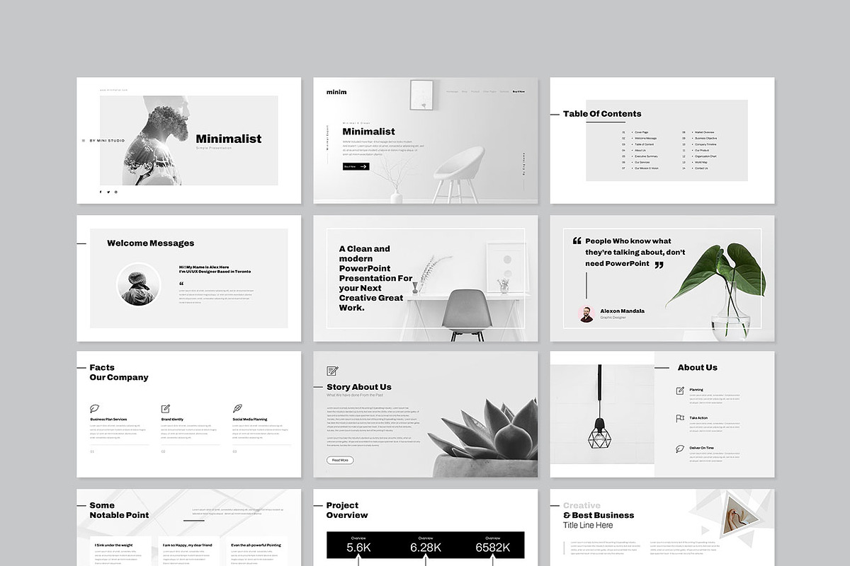 Minimal Presentation Template, a Presentation Template by GenerousArt (Photo 7 of 8)